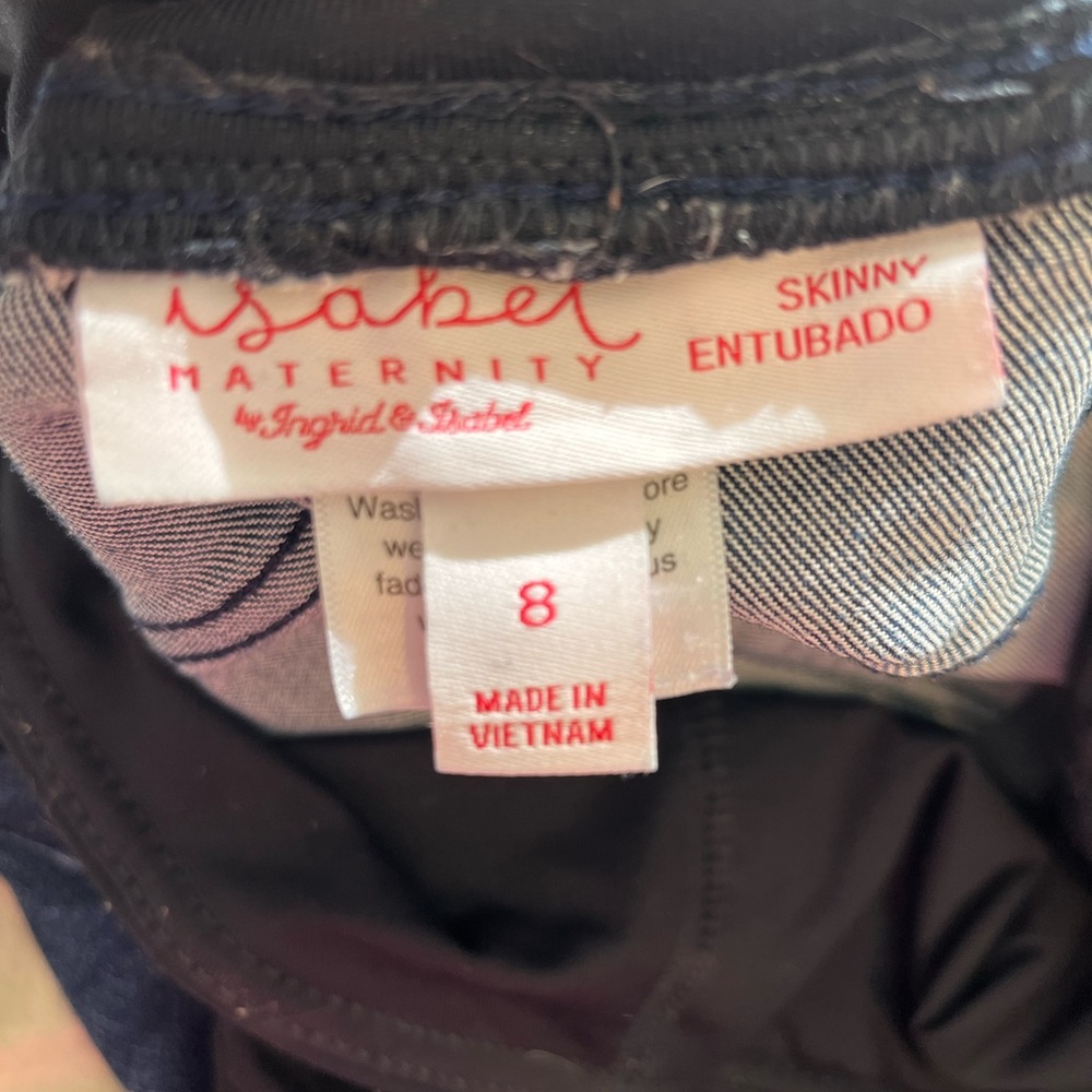 Isabel maternity skinny full panel jeans size 8